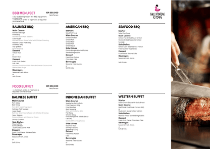 Private chef BBQ and buffer menu bali
