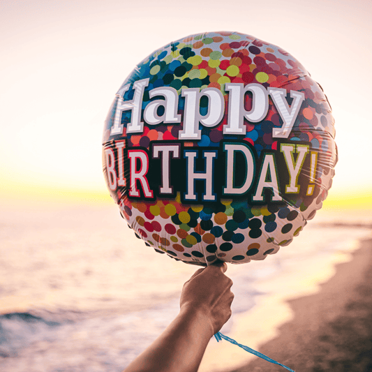 helium birthday balloon delivered to Bali villa