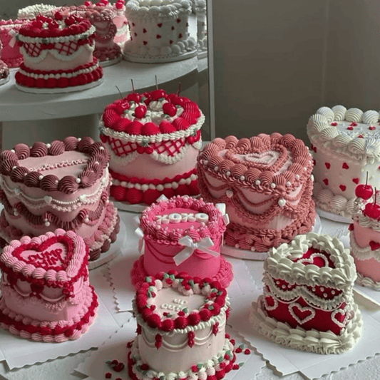 heart-shaped birthday cake with custom message in Bali